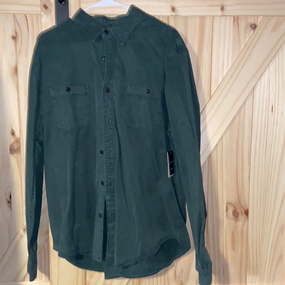 NWT - XXL - Lucky Brand Men's Long Sleeve Button Up Mason Workwear Shirt